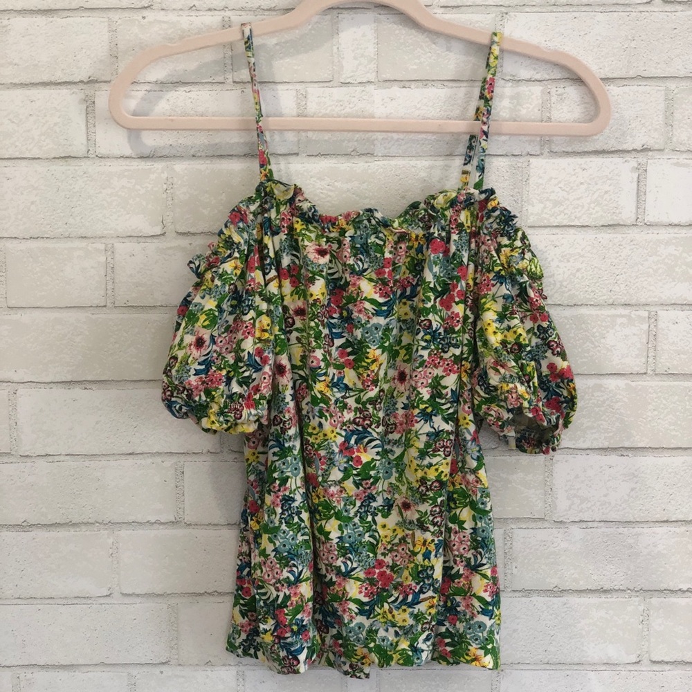 H & M Floral Off the Shoulder Top